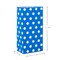 Hallmark Blue Party Favor and Wrapped Treat Bags, Assorted Designs (30 Ct., 10 Each of Chevron, White Dots, Solid) for Birthdays, Baby Showers, School Lunches, Hanukkah, Care Packages, May Day